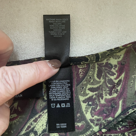 Vintage Y2K Liz Claiborne Studio Shirt Women 16W Black Green Sheer Ruffle Fairy - Picture 6 of 13